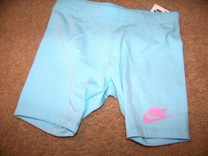 NWT Nike Athletic Shorts Girls 6x ~ Turquoise Bike Shorts ~ - Picture 1 of 1