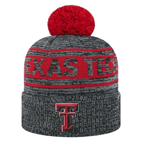 Texas Tech Red Raiders Top of the World Sock It 2 Me Knit Beanie Cover