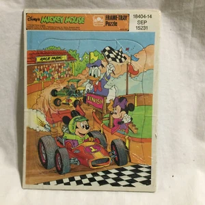 Vintage Golden Frame Tray Puzzle 4510-12C 3-7yr Disney Mickey Minnie Donald - Picture 1 of 2