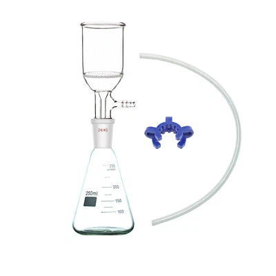 250ml,Lab Suction Filtration Device,47mm Buchner Funnel & Glass Erlenmeye Flask - Image 1 of 4