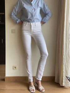 Long Tall Sally NYDJ size 10 X-long tall white denim summer jeans 36" inseam