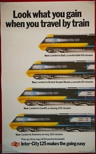 HST INTERCITY 125 LONDON HIGH SPEED TRAIN CLASSIC ARTWORK POSTER ORIGINAL 1977 - Picture 1 of 3
