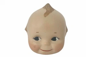 Pat Benson signed Kewpie doll head porcelain bisque vtg 10/80 made RARE figurine - Picture 1 of 4