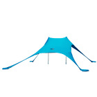 Fit2 Sunshade Beach Tent Lightweight  Sandbag Anchors SPF 50+ UV Large Canopy