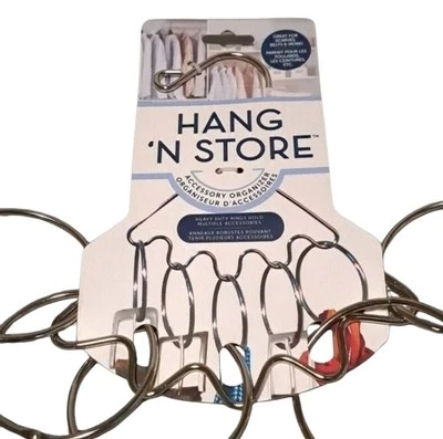 Accesorio Organizador Colgar Plata Anillo Abierto Compra Bufandas Cinturones Corbatas Joyería Foto 1 de 4