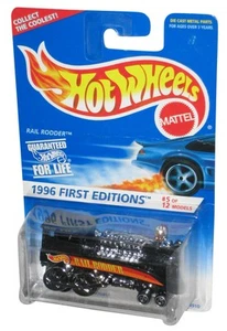 Hot Wheels 1996 First Editions 5/12 Rail Rodder Black Toy Car #370 - (Creased Ca - Picture 1 of 1