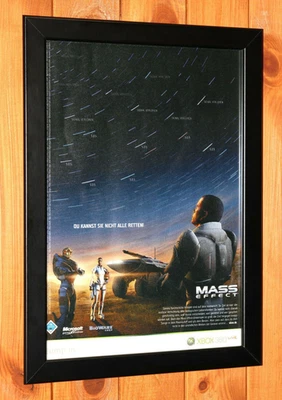 2007 Mass Effect PS3 Xbox 360 Old Promo Werbeblatt Poster / Ad Page Framed - Bild 1 von 4