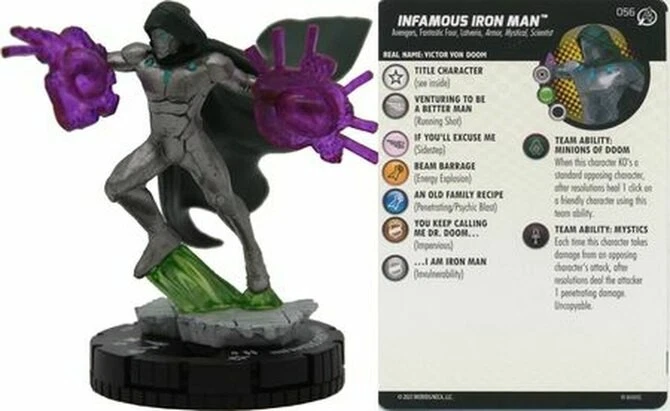 Infame Iron Man - 056 Súper Raro M/NM con Tarjeta Marvel Avengers Fantastic Four Foto 1 de 1