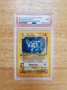 Pokemon PSA 9 MINT 1999 Machamp Cosmos Base Set 1. Edition CD Rom Holo Karte - Bild 1 von 2