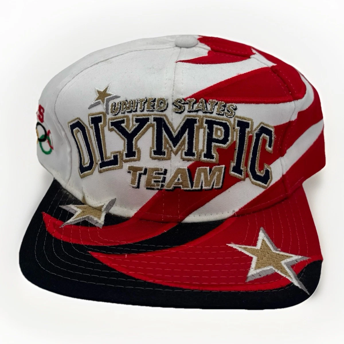 ◆ STARTER ◆ 90s US OLYMPIC TEAM アメリカオリンピックチーム 五輪マーク刺繍 星条旗 スター 総柄 ナイロン スポーツ ジャケット L Vintage 90s Starter USA Olympic Jacket \u2013 Grateful Threads