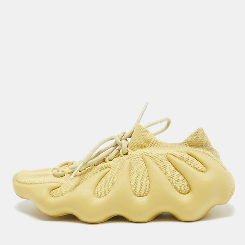 Sneakers Yeezy x Adidas in tessuto a maglia verde 450 zolfo taglia 38 2 3