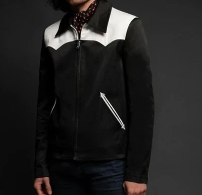 Chaqueta Phix Clothing Western Negra Blanca Premium Ropa de Hombre Pequeña Foto 1 de 4