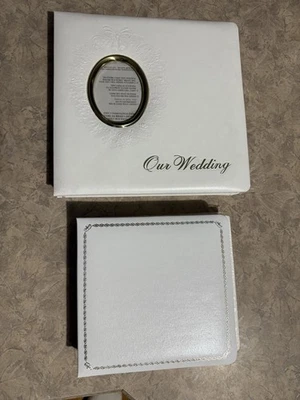 NEW IN BOX (2) Topflight Classic White Embossed Cameo Pro Wedding Photo Albums - Image 1 of 4