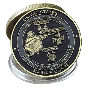Moneda Desafío USMC Rifleman Creed - Tirador del Cuerpo de Marines Experto Coleccionable - Imagen 1 de 7
