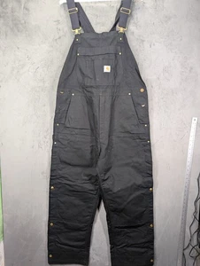 Carhart isolierte Trägerhose lockere Passform Canvas Größe Large - XL 30" Innenbein - Bild 1 von 14