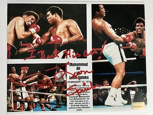 Leon Spinks Signed 8x10 Inscribed "I Beat His A$$" COA 8x Muhammad Ali - Picture 1 of 7