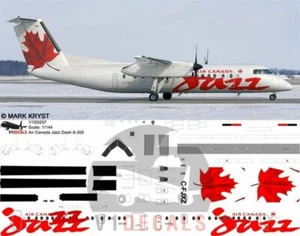 V1 Decals DeHavilland Dash 8-300 Air Canada Jazz for 1/72 Hobbycraft Model Kit - Picture 1 of 8