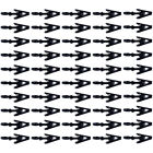 50 Pcs Plastic Small Clip Curtain Rods Black Multipurpose Hanger