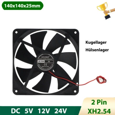 14025 Cooling Fan DC Mini Silent Brushless Fans for Computer Case 5V 12V 24V - Image 1 of 4