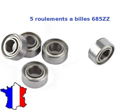 5 x Ball Bearing 685 ZZ, Roulement à Billes 5 x 11 x 5mm 685ZZ , 5*11*5mm