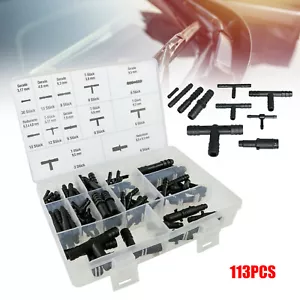 113X Hose Joiner Connector Mender Pipe Fuel Diesel Air Straight Elbow T Y X Type - Picture 1 of 7