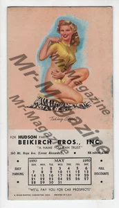 Retro Risqué Pinup 6"x3" Sexy Blonde Sewing Blouse May 1950 Advertising XR-36 - Imagen 1 de 1