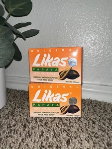Authentic LIKAS Papaya Skin Whitening Herbal Soap – 135g (Set of 2 Bars) - Picture 1 of 3