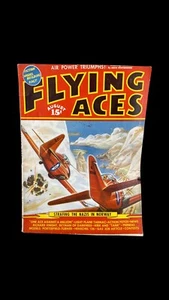 1939 AUGUST FLYING ACES MAGAZINE ILLUSTRATED FRONT COVER - E 137 - Picture 1 of 6