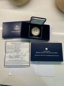 2000 American Buffalo Proof Commemorative Silver Dollar Box & COA - Picture 1 of 7