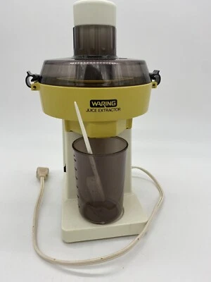 Vintage 1980's Waring Juice Extractor Juicer Mustard Yellow Appliance W/Cup - Image 1 of 4