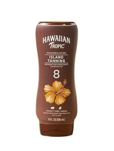 HAWAIIAN TROPIC Sunscreen Lotion SPF 8 Island Tanning Sun Moisturize *EXP 8/25 - Picture 1 of 3