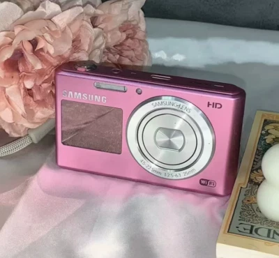 Samsung DV150F 16.2MP 5x Optical Zoom Dual LCD Digital Camera-Pink - Image 1 of 4