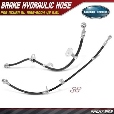 Manguera hidráulica de freno delantera izquierda y derecha 2 piezas para Acura RL 1996 1997-2004 V6 3,5 L Foto 1 de 4