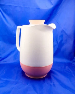 Vintage Bopp Decker Vacron aspirapolvere termico bianco e rosa retrò con coperchio - Foto 1 di 6