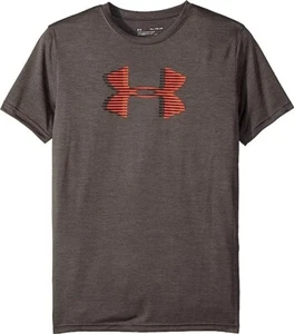 Under Armour NEW Boys short sleeve shirt Size X Small Charcoal Radio Red B578 - Picture 1 of 2