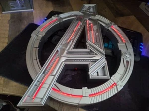 DC Avengers Captain America Shield Base LED Display Stand Model Cospaly Prop - Picture 1 of 9