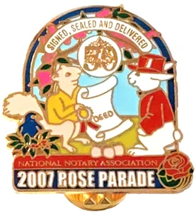 Rosenumzug 2007 "National Notary Association"118th Tournament of Roses Anstecknadel - Bild 1 von 2
