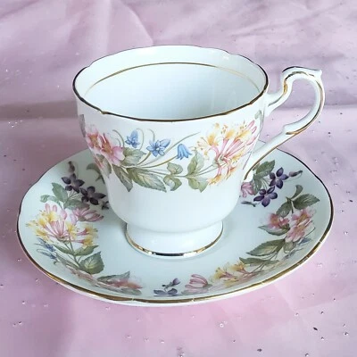 Paragon Country Lane Fine Bone China Teacup & Saucer England Lovely Floral Decor - Image 1 of 4