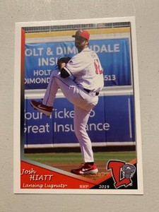 2019 Josh Hiatt Card Lansing Lugnuts Team Card
