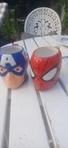 STOR MARVEL SPIDERMAN & CAPTAIN AMERICA CERAMIC MUGS NEW 3D - Picture 1 of 14