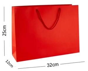 ROJO Matt Paisaje - Boutique Fiesta Tienda Cumpleaños Regalo Bolsas - Imagen 1 de 2