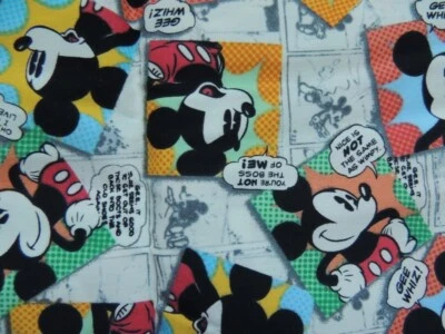 31" LX 44 Mickey Vintage Cotton Springs Creative 2015 Comics Fabric - Image 1 of 4