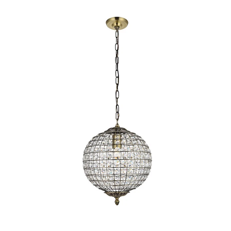 Living District Earlene 1 Light 12" Pendant, Antique Bronze - LD5025 - Image 1 of 1