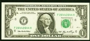 Fr.1933-B 2006 Repeater 26442644 Federal Reserve Note GEM Crisp Uncirculated - Picture 1 of 2