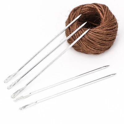 Bolsa de costura manual hágalo usted mismo con punta curva costura aguja embalaje saco 5 piezas Foto 1 de 4