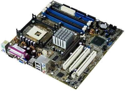 ASUS P4P800-VM/S Socket 478 4x DDR AGP 3x PCI G32904-H17-A28 - Image 1 of 2