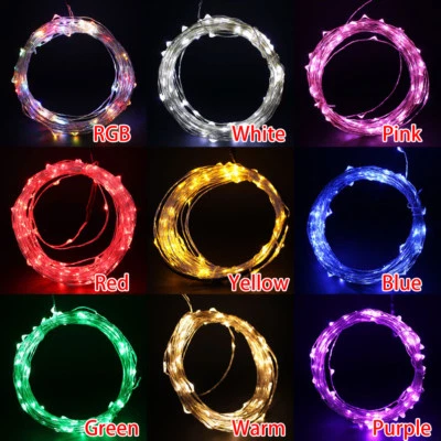 LED USB Outdoor Led Copper Wire String Fairy Christmas Wedding Lights 5m 10m 5V - Image 1 of 4