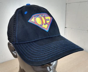 SUPERMAN OE ADJUSTABLE SNAPBACK TRUCKER/MESH HAT/CAP, BLACK, YOUTH, OUTDOOR - Picture 1 of 12