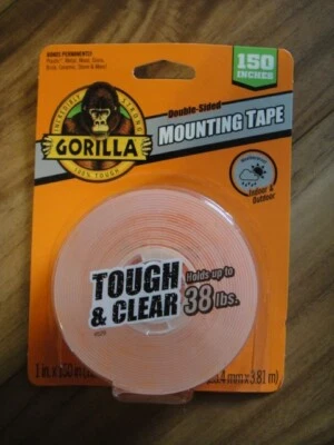 Gorilla Tough & Clear Double-Sided Mounting Tape 1" x 150" Clear (6036002) - Image 1 of 2