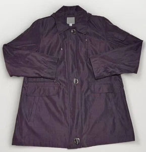 Croft & Barrow Women’s Coat Medium Removable Hood Deep Purple Polyester Blend - Picture 1 of 7